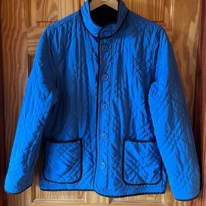 🔷◼️ Lady Hathaway Reversible Quilted Button Up Jacket with Pockets